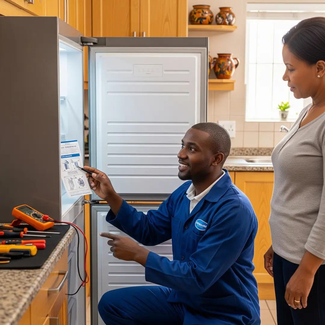 SERVORA technician speaking with a homeowner